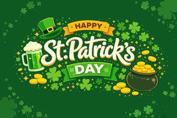 Fototapeta premium Happy Saint Patricks Day