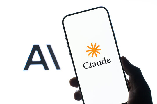 Claude logo is displayed on the screen of a smartphone, in Bangalore, India, on February 04, 2026