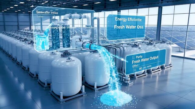 Smart Desalination Plant Using Reverse Osmosis to Produce Clean Drinking Supply with Digital Monitoring and Renewable Energy