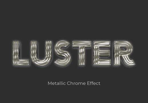 Cooper Metallic Chrome Text Effect