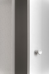 Cabinet door knob close up