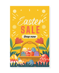 Easter Big Sale Event Banner Template Design