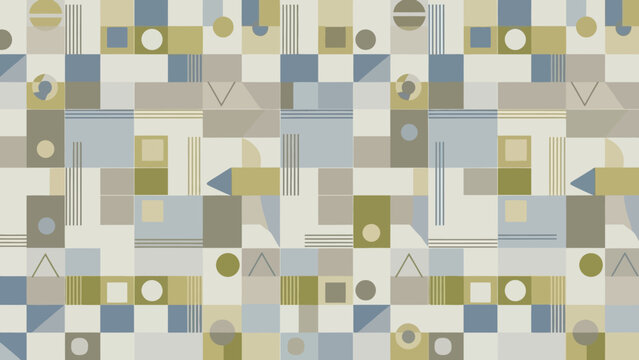 Geometric Shapes in Various Colors and Sizes.