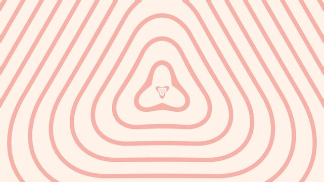 Seamless loop of pink rounded triangle ripple abstract background