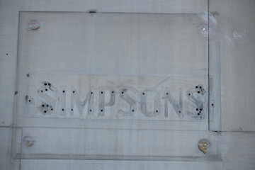 Fototapeta premium ghost sign of Simpsons, a defunct department store (Bay and Richmond St), Toronto