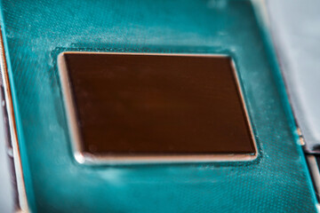 AI hardware accelerator chip macro close up