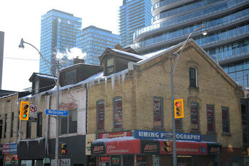 Fototapeta premium historic property at 568 Yonge St (southwest corner of Wellesley St) location of Ultra Convenience, Toronto