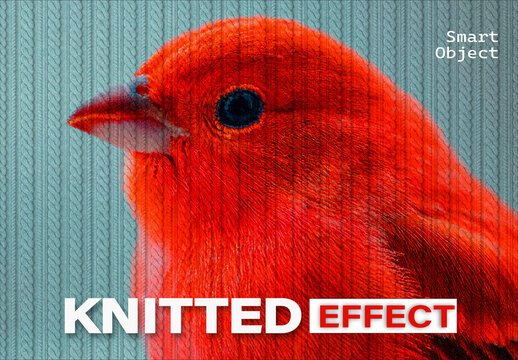 Fiber Yarn Knitted Photo Effect