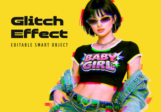 Glitch Effect Mockup