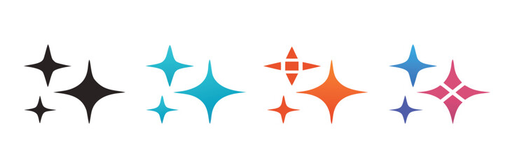 Obraz premium Generate icon. AI stars icon. Set of Artificial intelligence logo. AI enters by command prompt to generate ideas. Chat with AI. Icon element for apps web. Computer help assistant. Vector illustration.