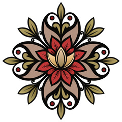 A minimalist image featuring a stylized purple and white orchid blossom