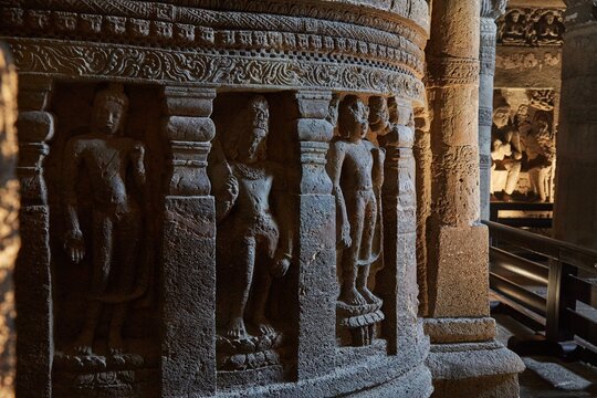 Cave 26 of Maharashtra's ancient Buddhist Ajanta Caves