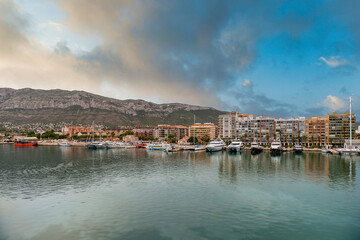 137
Denia is a port city on Spain's eastern coast, bathed by the Mediterranean Sea. A castle stands on a hill next to the marina.