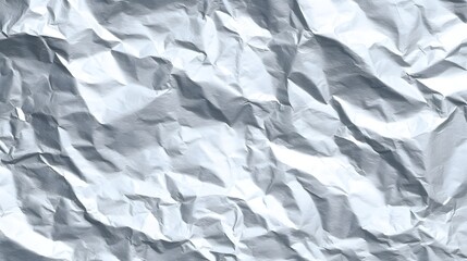 Fototapeta premium Close up of crumpled silver foil texture background.