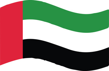 Waving National Flag of the United Arab Emirates

