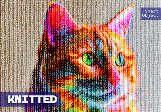 Pattern Knitted Photo Effect