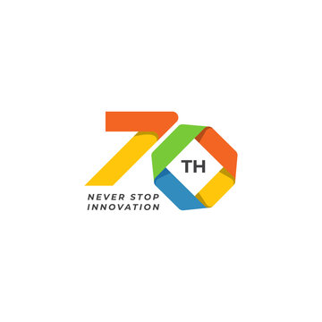 70 years anniversary celebrations logo concept