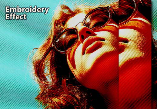 Retro Stitching Embroidery Photo Effect