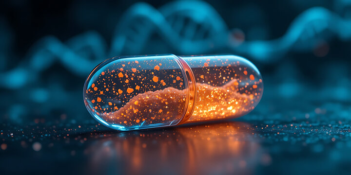 Advanced pharmaceutical capsule with genetic background for biotechnology research and personalized medicine development