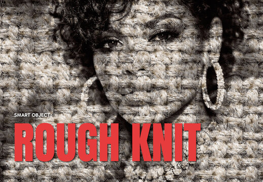 Rough Knit Woven Wool Photo Effect