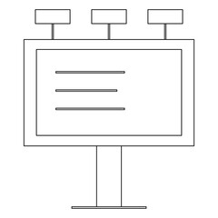 Modern Billboard Icon Set: Advertising, Promotion, Outdoor Marketing, Digital Display, Signboard, Poster, Urban Advertisement, Roadside Billboard, Large Display, Commercial Billboard.