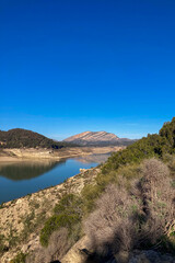 Naklejka premium Guadalhorce reservoirs are group of six reservoirs on the middle course of the Guadalhorce River and two of its largest tributaries in Andalusia, Spain