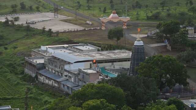 Arial view of Hindu Temple