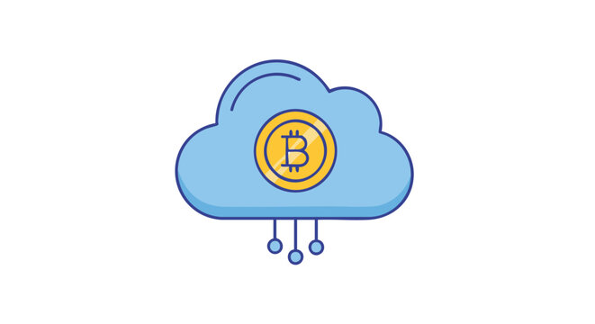 Cloud Mining Cryptocurrency Concept