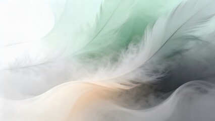 Obraz premium Soft Feathers Abstract Background, Light Delicate Texture, Pastel Colors, Elegant Swirls, Gentle Motion, Serene Beauty
