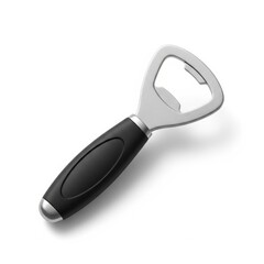 Stylish Bottle Opener with Black Handle and Metal Design