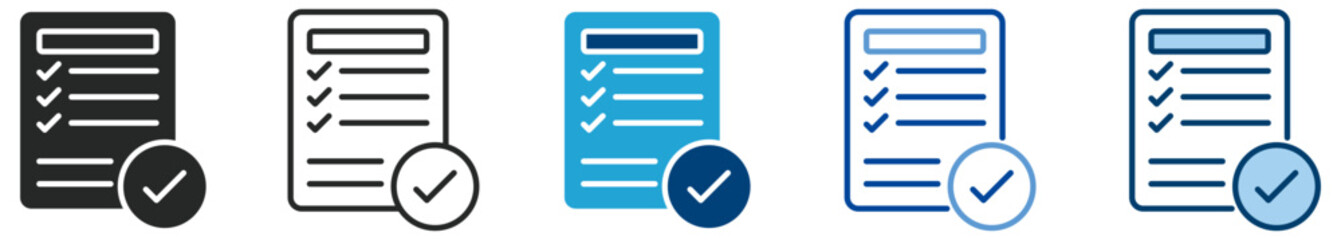 Complette task icon set multi style icon set collection vector illustration