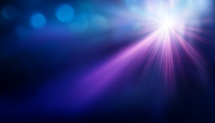 diffused ray of soft light on dark blue violet blur background