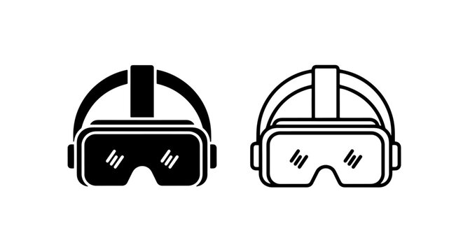 Virtual Reality (VR) Headset Icon for Immersive Digital Experiences