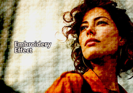 Vintage Stitching Embroidery Photo Effect