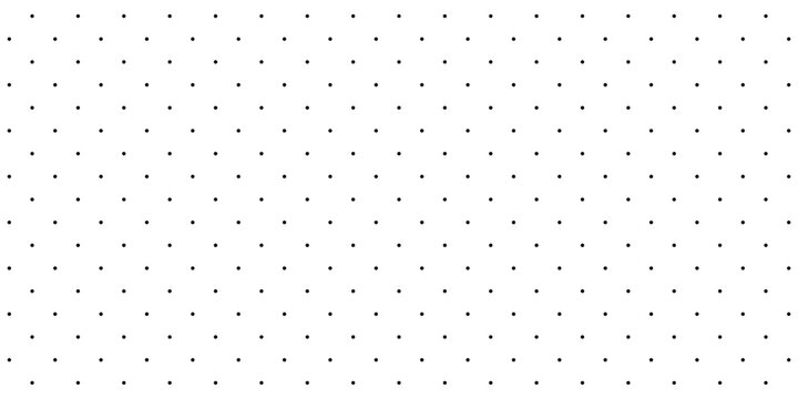 Black polka dots seamless pattern on white background. Halftone minimalist abstract wall in diagonal lines. Vector eps 10