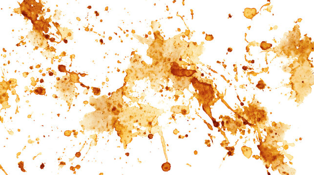 Grease stains messy pattern, isolated on a white background