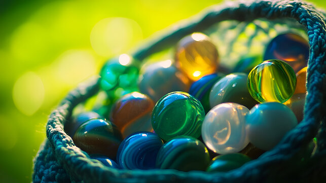 easter eggs on a blue background