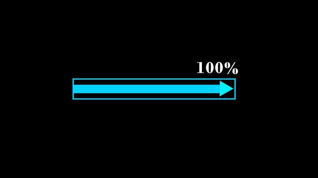 Linear Progress Loading animation 4k and simple progress bar 4k