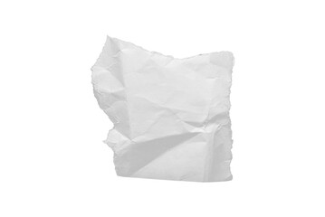 Naklejka premium White paper pieces with ragged torn edges and curled corners. Isolated ripped sheets ideal for creative note designs and craft projects.