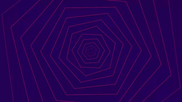Abstract Hexagon Tunnel Loop Animation with Hypnotic Visuals.