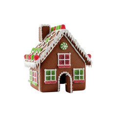 Gingerbread house with candy decorations