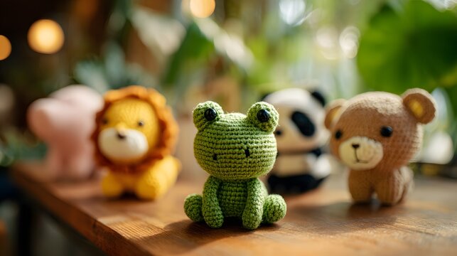 Adorable Handmade Crochet Animal Figurines Collection.