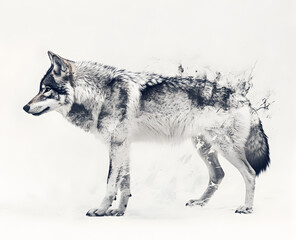 Obraz premium wolf in winter