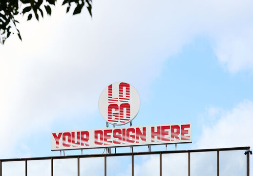 Mockup from real photo of storefront for logo