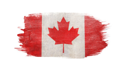 Flag of Canada on white background