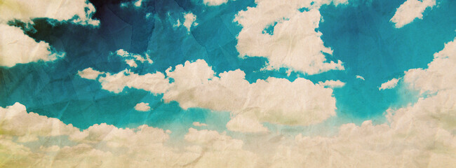 grunge retro sky and cloud abstract background