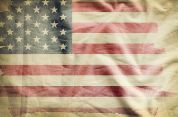 Grunge USA Flag background texture.
