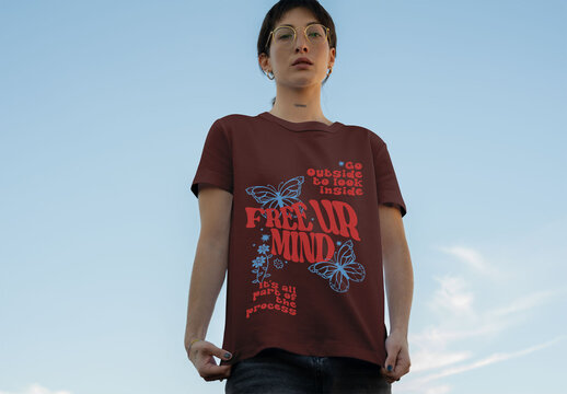 Real photo of Short-Sleeve T-shirt ready for mockup