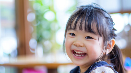 Little girl. Close up portrait of a pretty little girl. Child girl looking at camera with smile