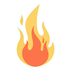Simple Fire Flame Icon Vector Illustration